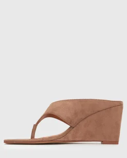PRE-ORDER SELENE Square Toe Wedge Sandals