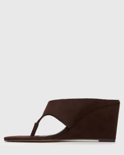 PRE-ORDER SELENE Square Toe Wedge Sandals