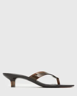 PRE-ORDER TYLA Jelly Kitten Heel Thong Sandals
