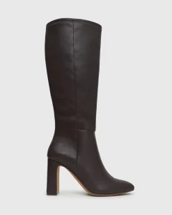 PRIME Block Heel Knee High Boots