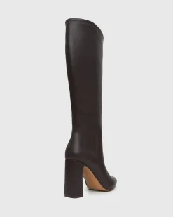 PRIME Block Heel Knee High Boots