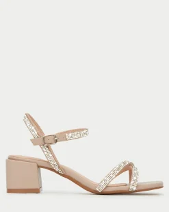 SHAY Diamante Low Heeled Sandals