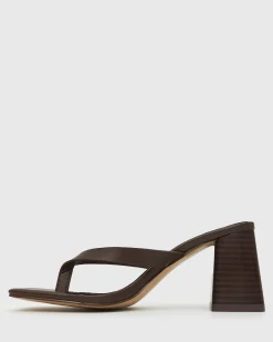 SUNDOWNER Leather Thong Mule Sandals