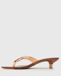 TYLA Jelly Kitten Heel Thong Sandals