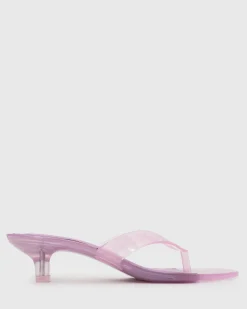TYLA Jelly Kitten Heel Thong Sandals