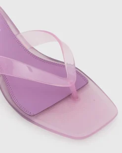 TYLA Jelly Kitten Heel Thong Sandals