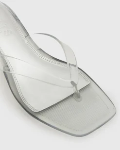 TYLA Jelly Kitten Heel Thong Sandals
