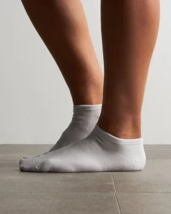 UNISEX WHITE BAMBOO ANKLE SOCKS S/M