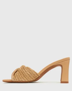 UNITE Twist Front Block Heel Mules