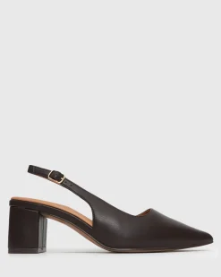 Wider Fit GUS Block Heel Slingback Pumps