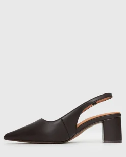 Wider Fit GUS Block Heel Slingback Pumps