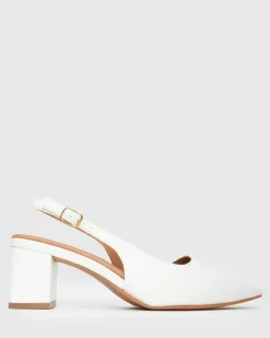 Wider Fit GUS Block Heel Slingback Pumps