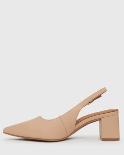 Wider Fit GUS Block Heel Slingback Pumps