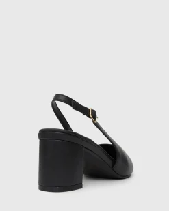 Wider Fit GUS Block Heel Slingback Pumps