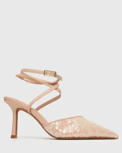 YAS 2 Bling Mesh Strappy Stiletto